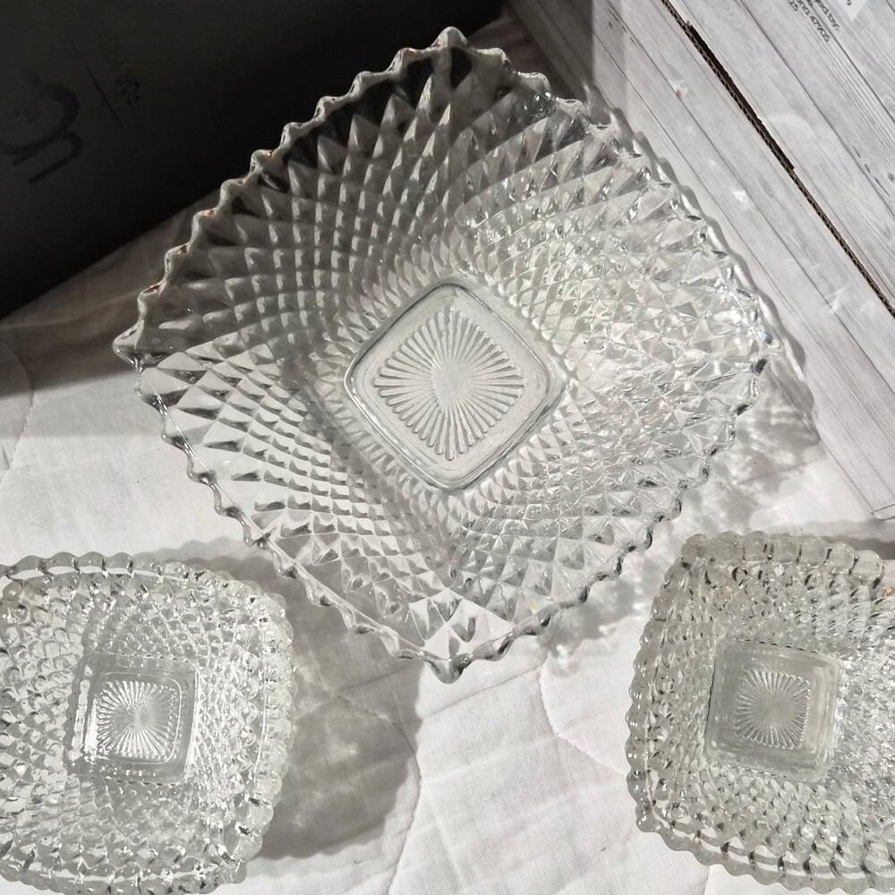 Indonesian Diamond Point Glass